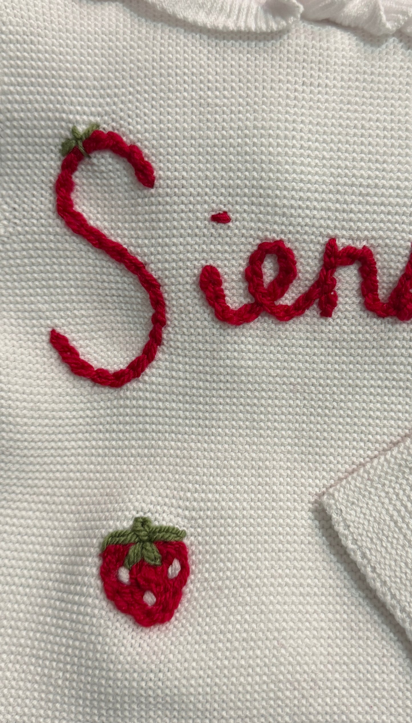 Icon Frill Cardigan. Insert your icons into our 'Personalisation & thread colour' section.