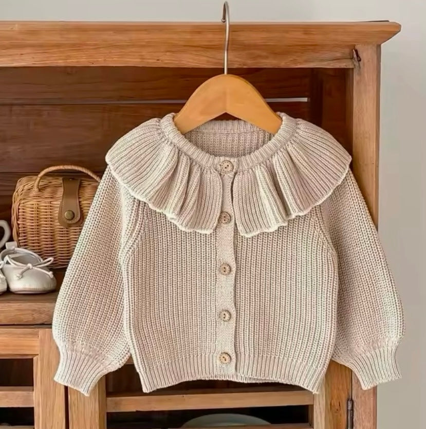 Frill Knitted Cardigan