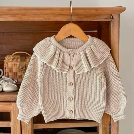 Frill Knitted Cardigan